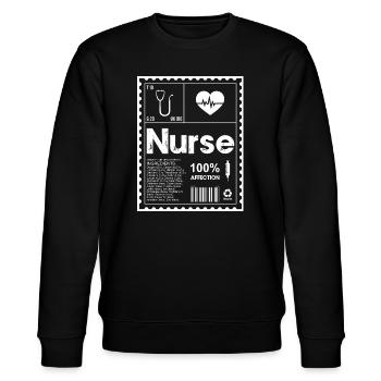 Krankenschwester Herzschlag Icon T-Shirt - Stanley/Stella Unisex Bio-Sweatshirt CHANGER  - Schwarz - Vorne - Nik (191cm) & Marisol (170cm)