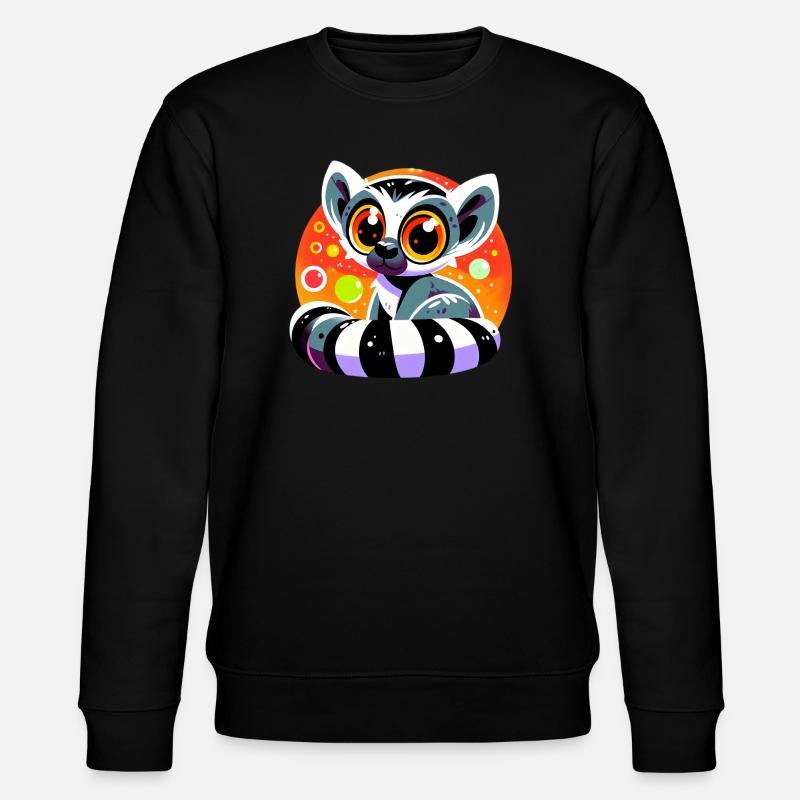 Lemur - Stanley/Stella Unisex Bio-Sweatshirt CHANGER  - Schwarz