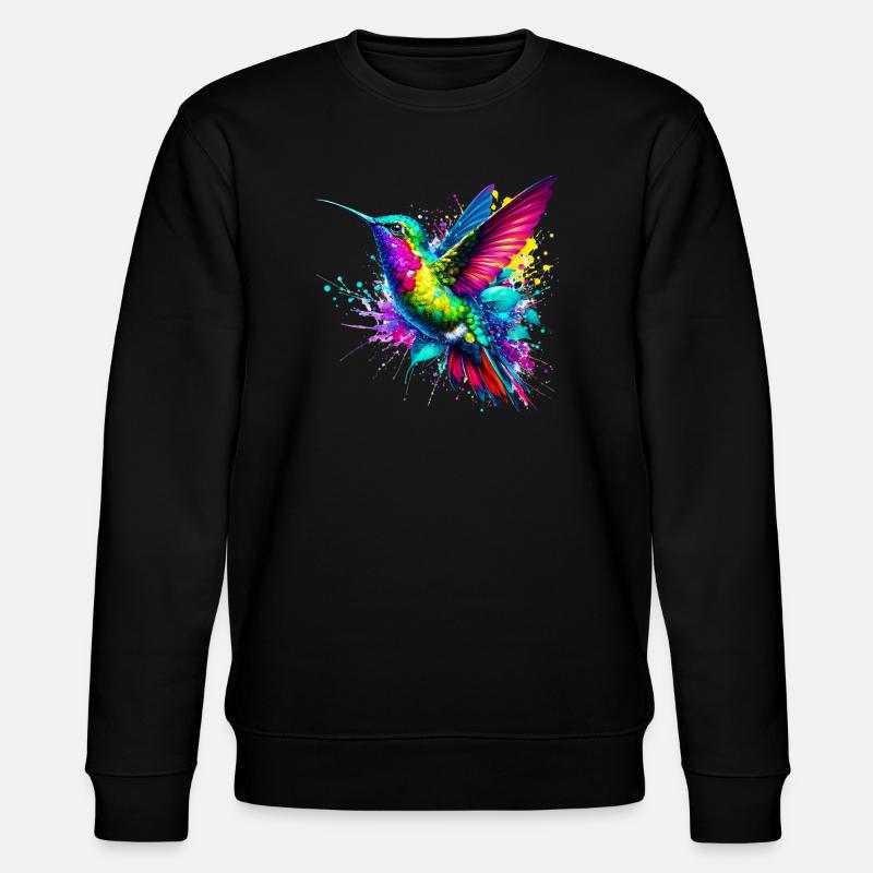 Kolibri - Stanley/Stella Unisex Bio-Sweatshirt CHANGER  - Schwarz