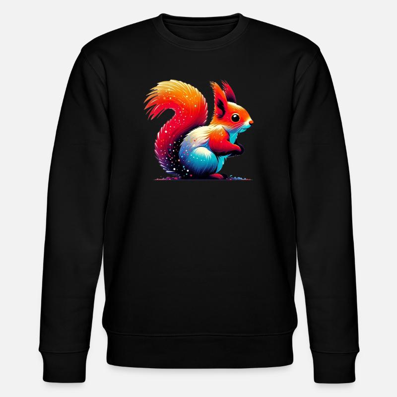 Eichhörnchen - Stanley/Stella Unisex Bio-Sweatshirt CHANGER  - Schwarz