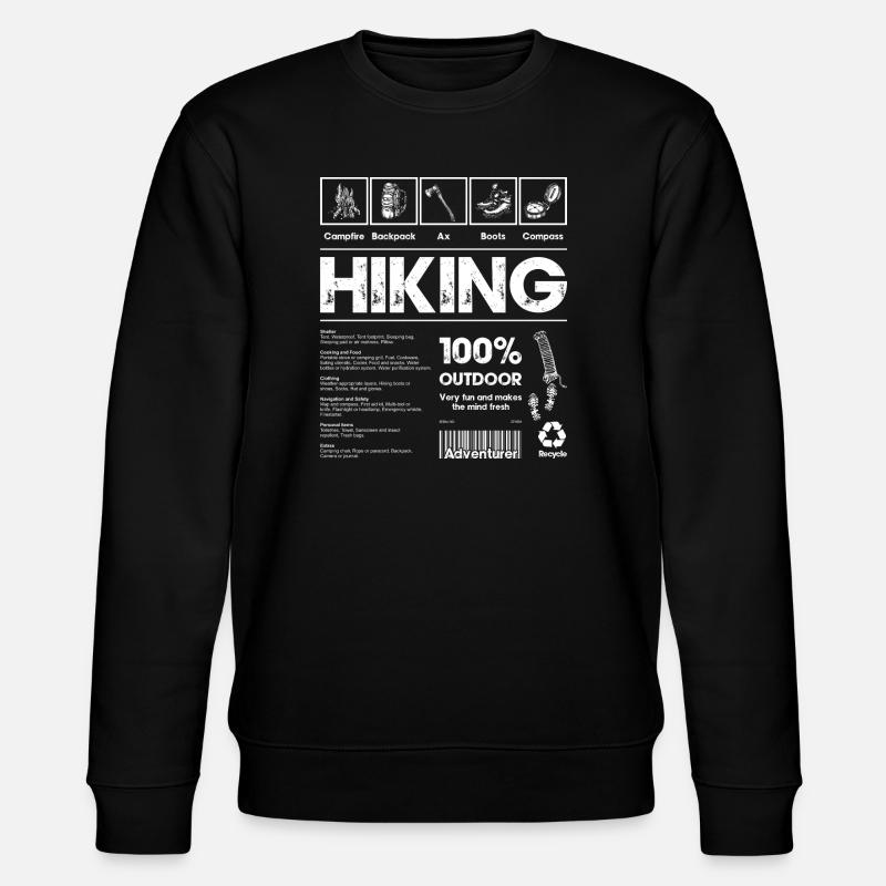 Wandern 100% Outdoor Mutig - Stanley/Stella Unisex Bio-Sweatshirt CHANGER  - Schwarz