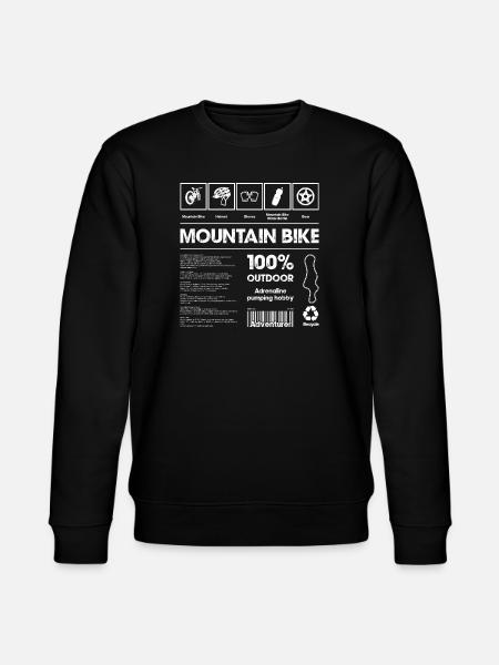 Mountain Bike Icons Tee - Stanley/Stella CHANGER Unisex Organic Sweatshirt - black
