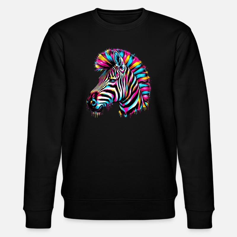 Zebra - Stanley/Stella Unisex Bio-Sweatshirt CHANGER  - Schwarz
