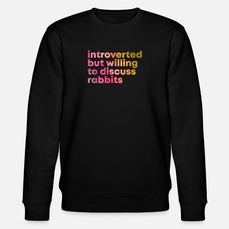 Kaninchen - Stanley/Stella Unisex Bio-Sweatshirt CHANGER  - Schwarz