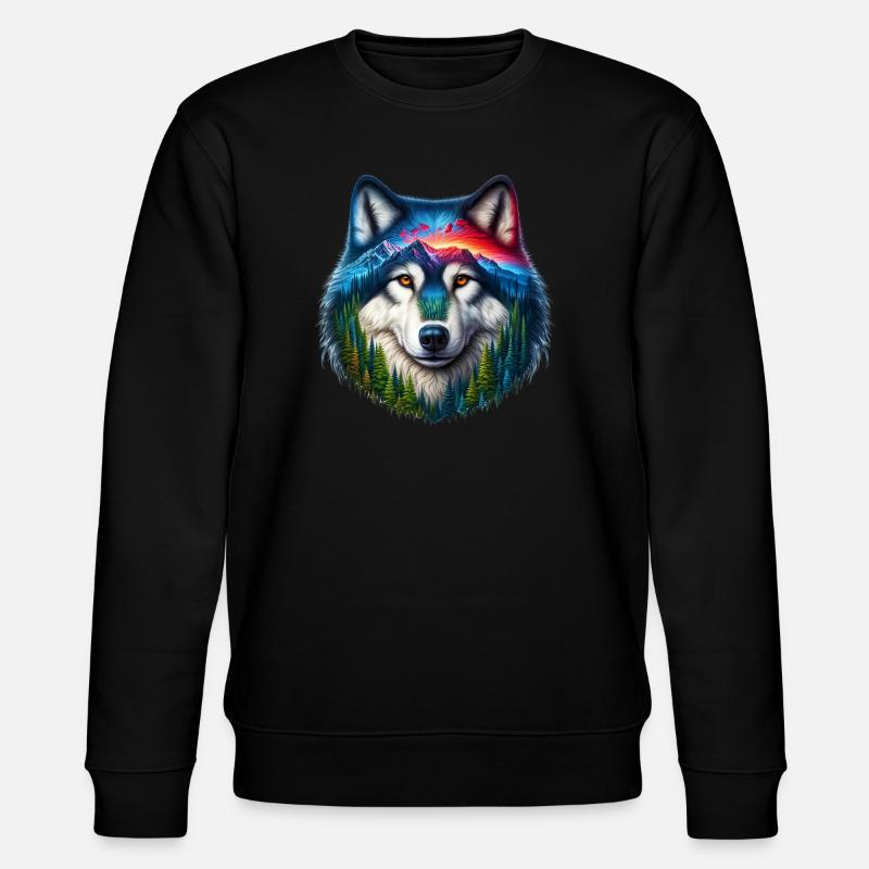 Loup - Sweat bio CHANGER Stanley/Stella Unisexe - noir