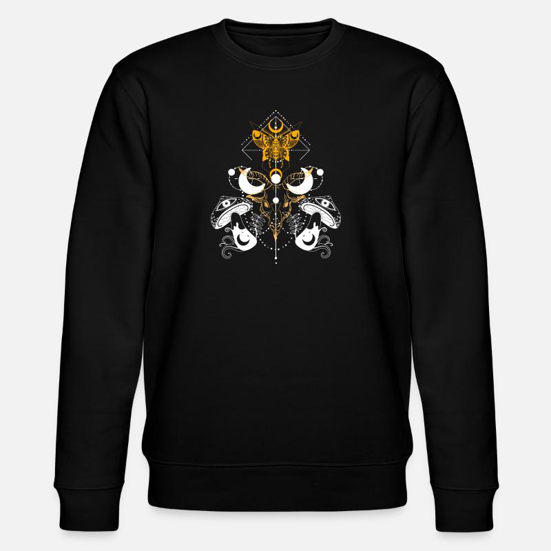 Verziertes geometrisches Mandala-Wappen - Stanley/Stella Unisex Bio-Sweatshirt CHANGER  - Schwarz