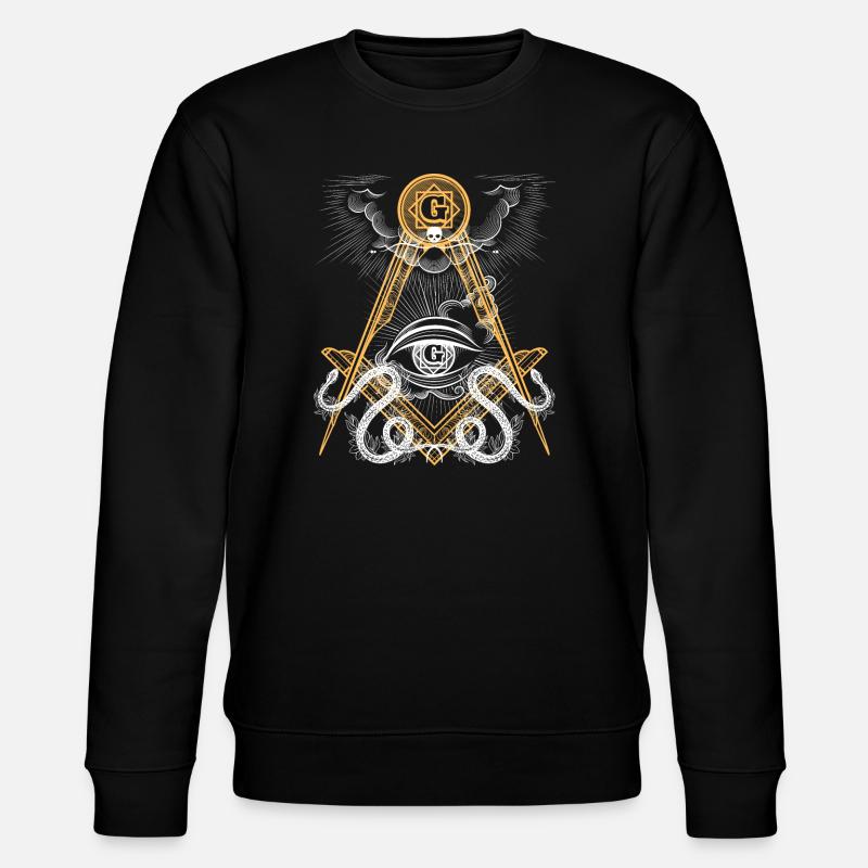Emblème de l’œil maçonnique - Sweat bio CHANGER Stanley/Stella Unisexe - noir