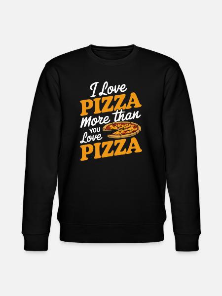 Pizza Love Typography Design - Stanley/Stella CHANGER Unisex Organic Sweatshirt - black