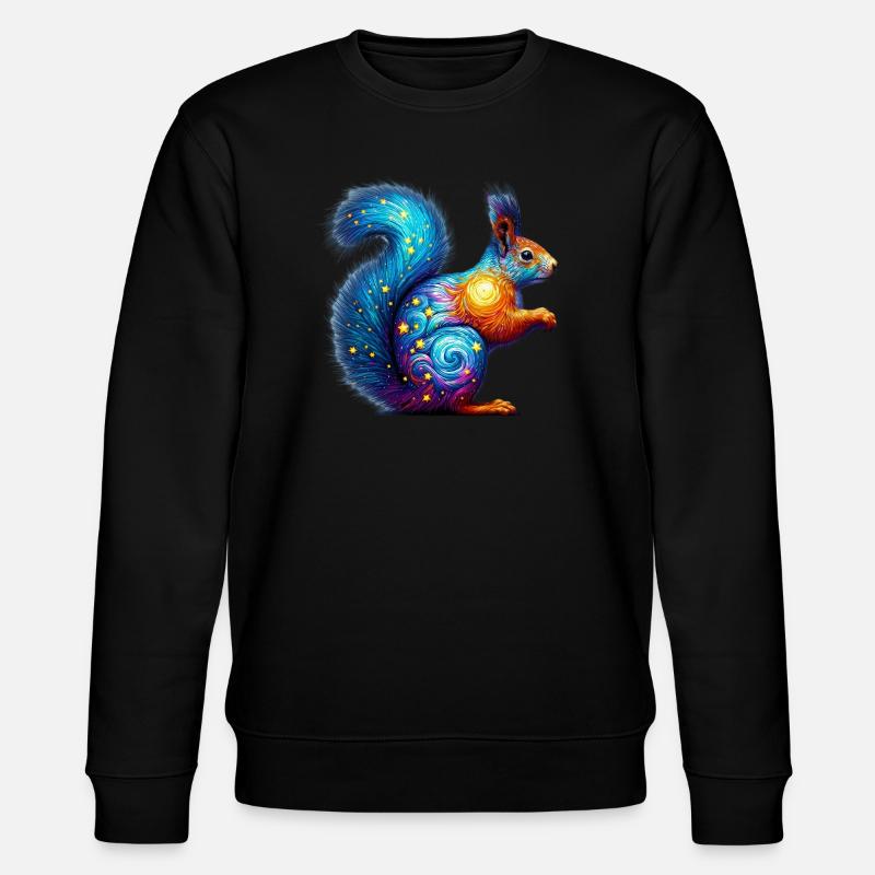 Eichhörnchen - Stanley/Stella Unisex Bio-Sweatshirt CHANGER  - Schwarz
