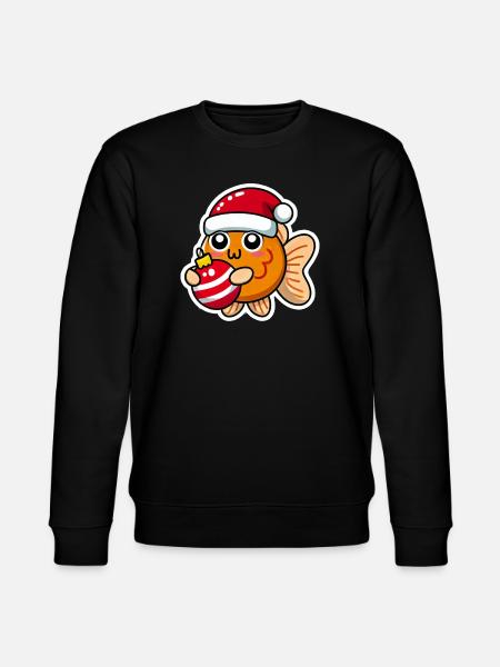 Goldfish Christmas Swain - Stanley/Stella CHANGER Unisex Organic Sweatshirt - black