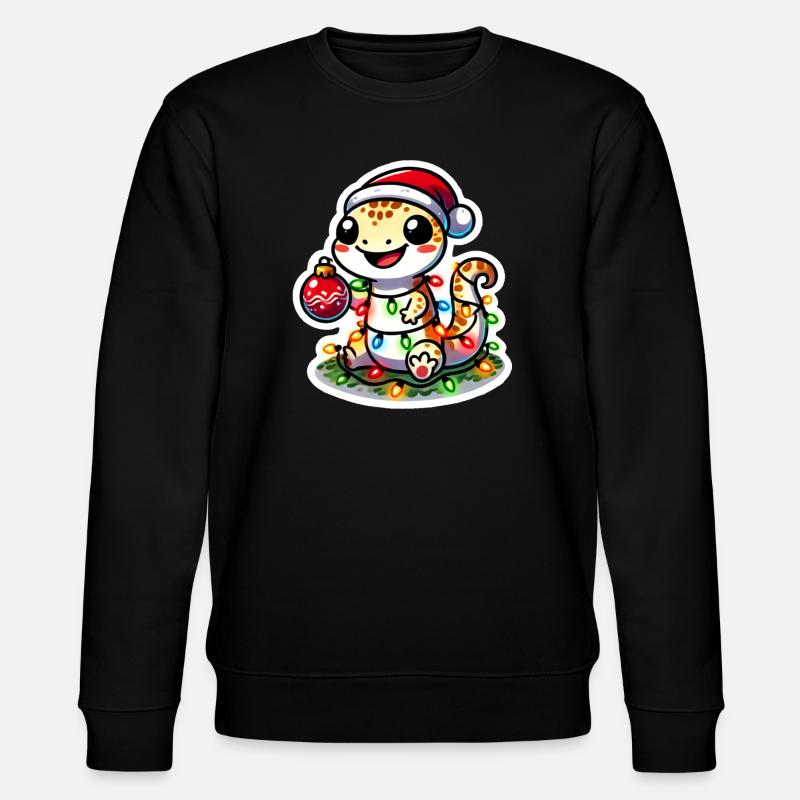 Gecko de Noël Glam - Sweat bio CHANGER Stanley/Stella Unisexe - noir