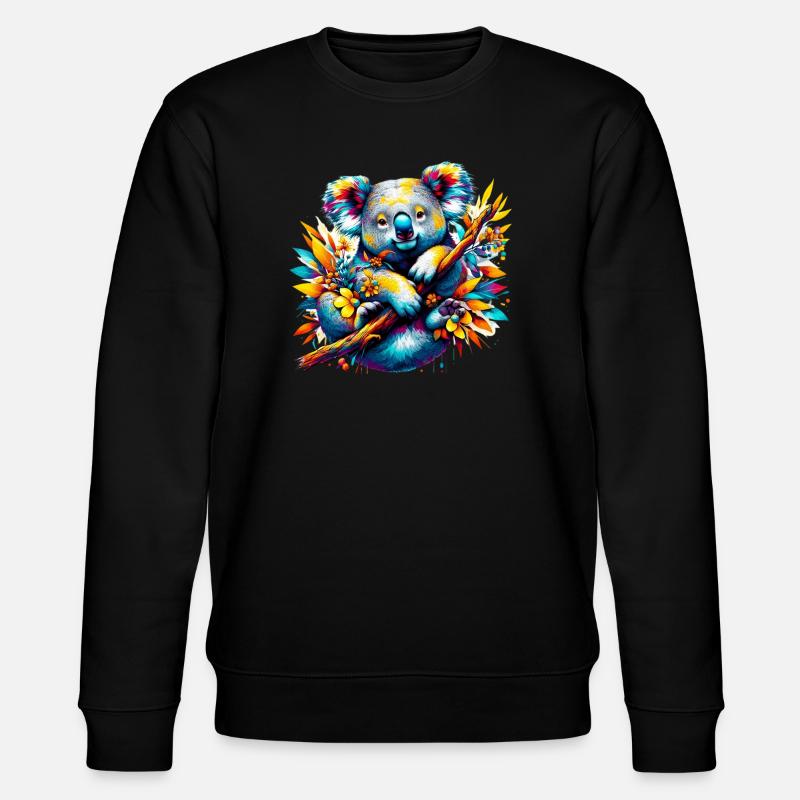 Koala - Stanley/Stella Unisex Bio-Sweatshirt CHANGER  - Schwarz