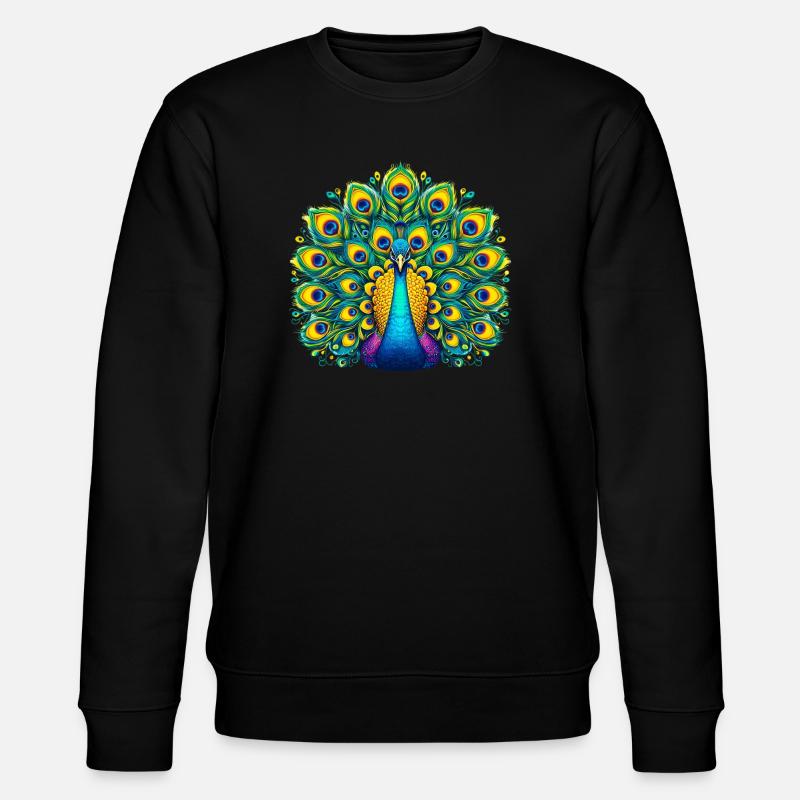 Pfau - Stanley/Stella Unisex Bio-Sweatshirt CHANGER  - Schwarz