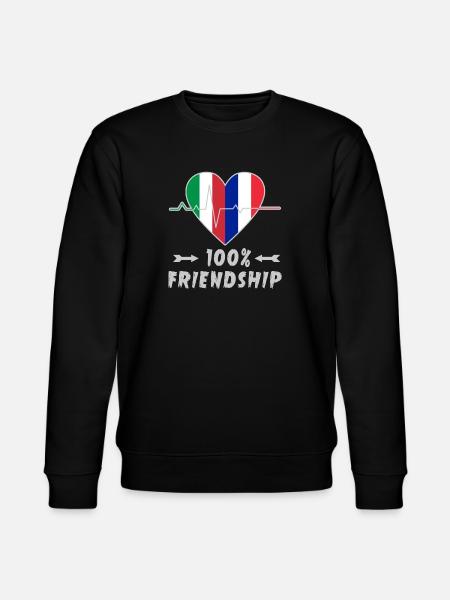 Italia e Francia 100% amicizia - Felpa ecologica unisex CHANGER di Stanley/Stella - nero
