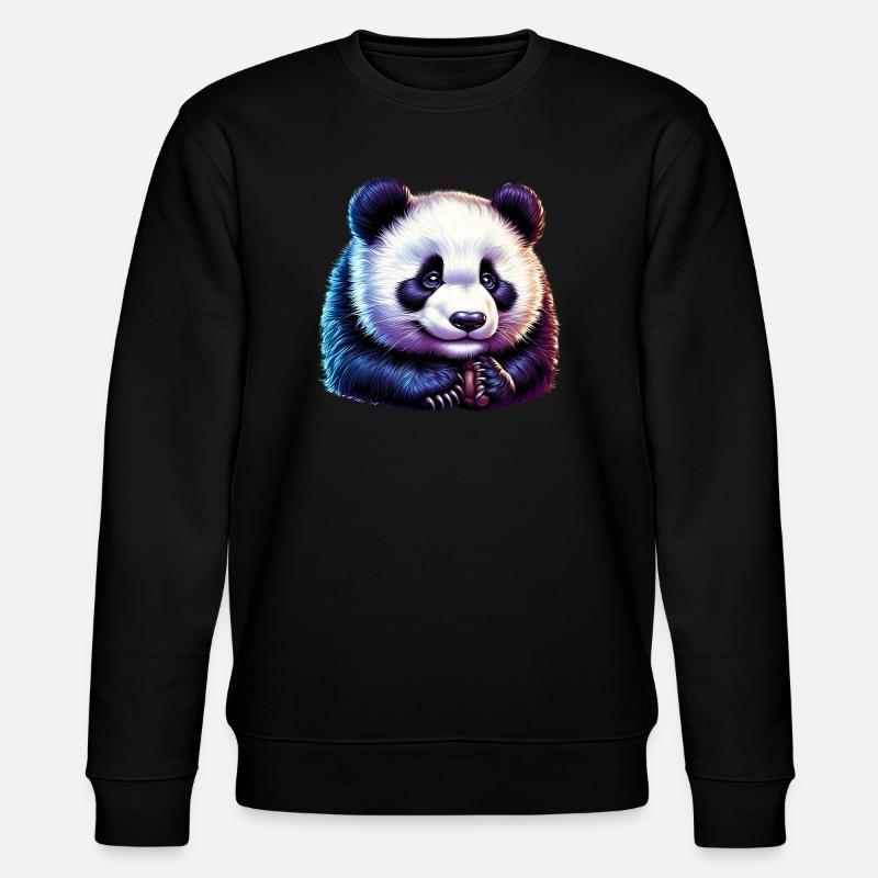 Panda - Stanley/Stella Unisex Bio-Sweatshirt CHANGER  - Schwarz