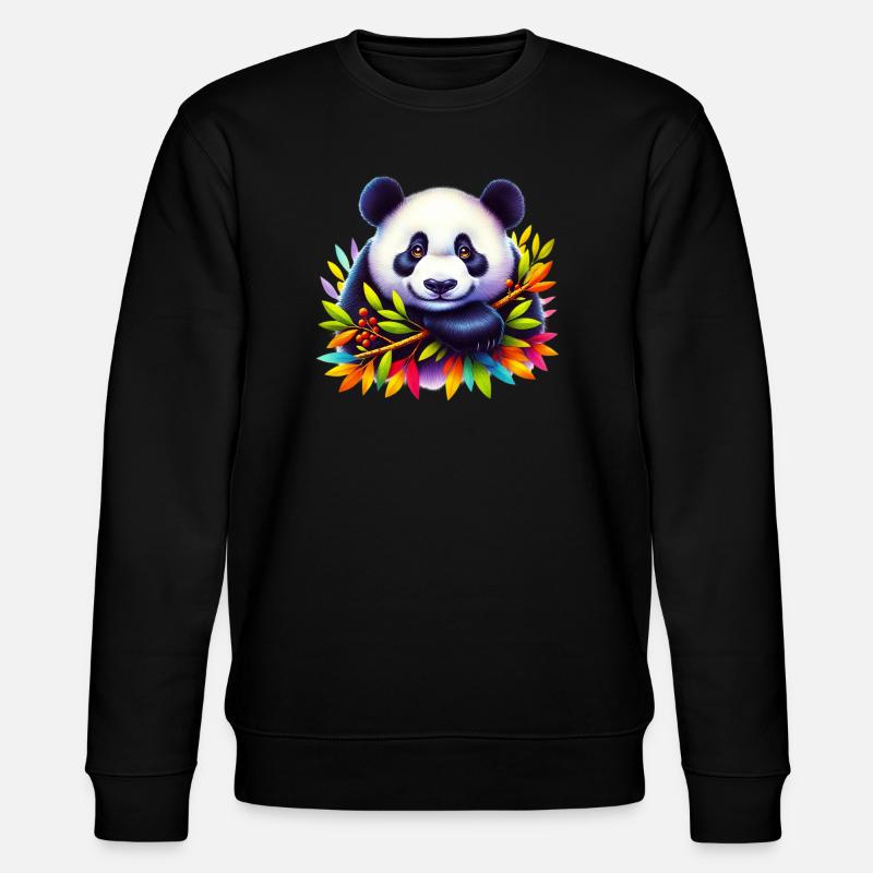 Panda - Stanley/Stella Unisex Bio-Sweatshirt CHANGER  - Schwarz