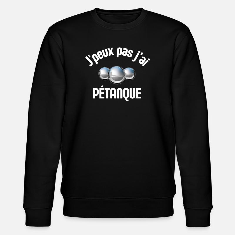 Pétanque, Melone, Petanque-Fan - Stanley/Stella Unisex Bio-Sweatshirt CHANGER - Schwarz
