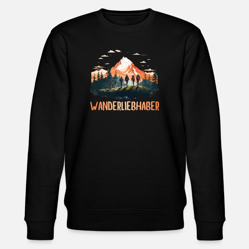 Wanderliebhaber - Stanley/Stella Unisex Bio-Sweatshirt CHANGER  - Schwarz