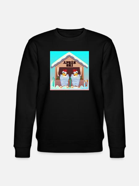 APRÈS SKI - WINTER CHICKEN POULTRY - Stanley/Stella CHANGER Unisex Organic Sweatshirt - black