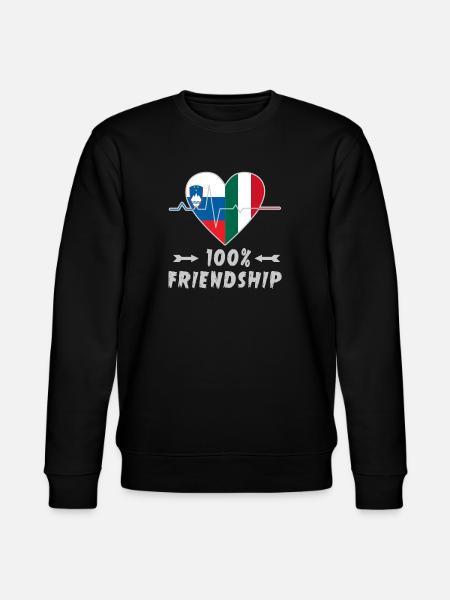 Slovenia e Italia 100% amicizia - Felpa ecologica unisex CHANGER di Stanley/Stella - nero