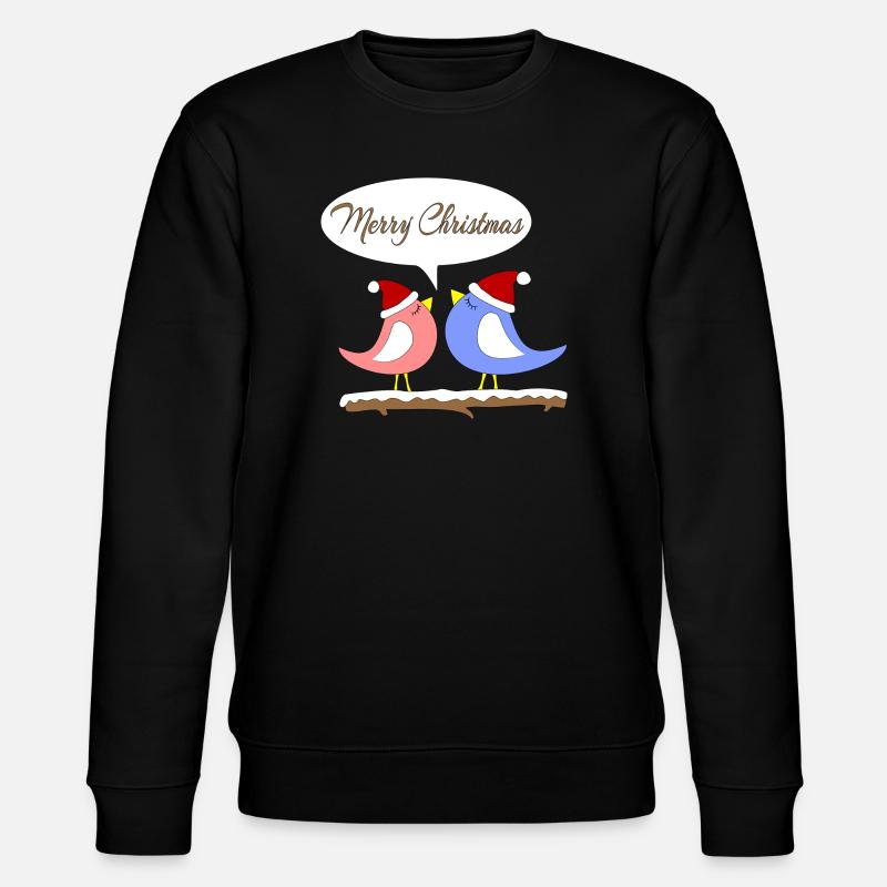 Noël avec des oiseaux amusants - Sweat bio CHANGER Stanley/Stella Unisexe - noir
