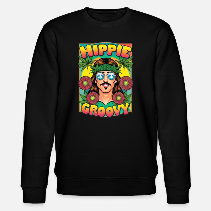 Hippie Bewegung - Stanley/Stella Unisex Bio-Sweatshirt CHANGER  - Schwarz