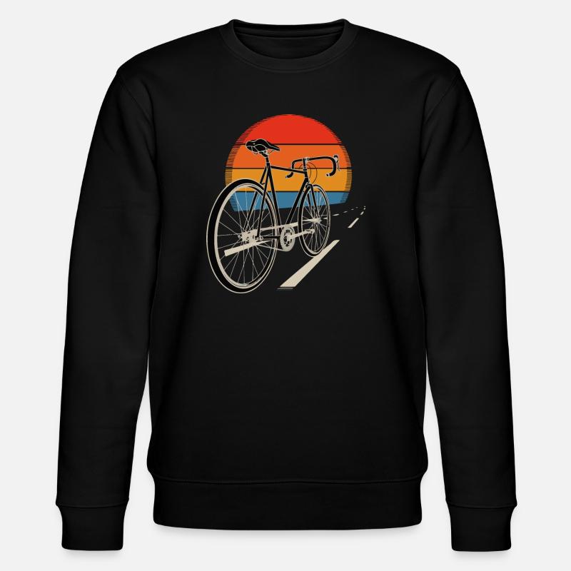 Bicycle Journey at Sunset - Stanley/Stella CHANGER Unisex Organic Sweatshirt - black