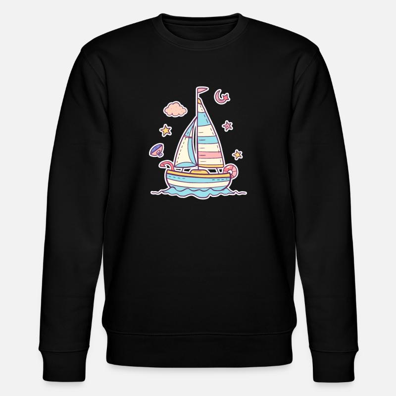 Sailing Comic Look - Stanley/Stella CHANGER Unisex Organic Sweatshirt - black