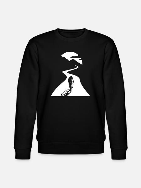 Radfahrer bei Mondschein - Stanley/Stella Unisex Bio-Sweatshirt CHANGER - Schwarz