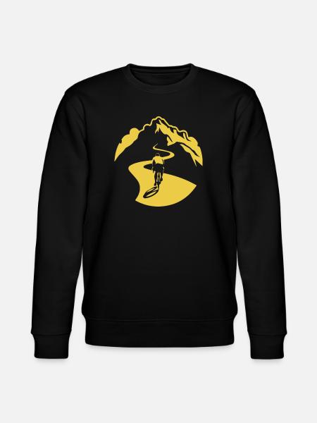 Cyclist on Mountain Road - Stanley/Stella CHANGER Unisex Organic Sweatshirt - black