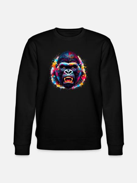Gorilla - Stanley/Stella Unisex Bio-Sweatshirt CHANGER - Schwarz