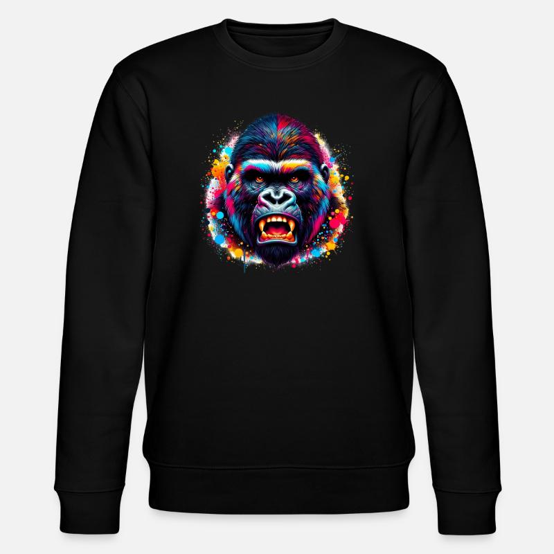 Gorilla - Stanley/Stella CHANGER Unisex Organic Sweatshirt - black