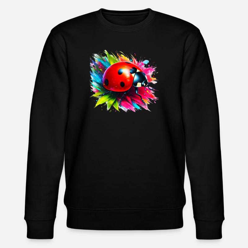 Marienkäfer - Stanley/Stella Unisex Bio-Sweatshirt CHANGER  - Schwarz