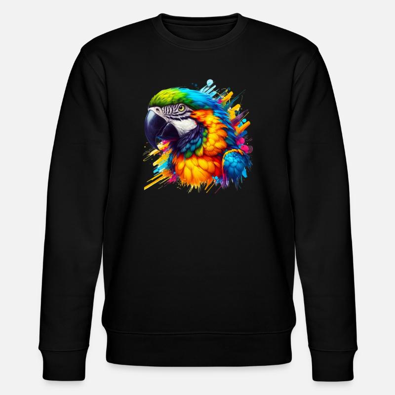 Papagei - Stanley/Stella Unisex Bio-Sweatshirt CHANGER  - Schwarz