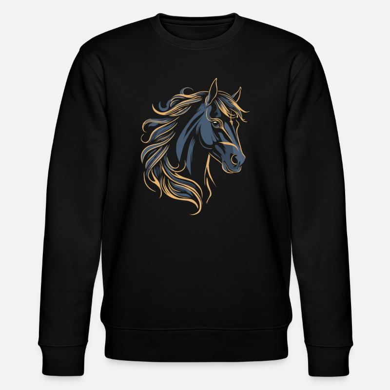 PFERD TATTOO FARBE - Stanley/Stella Unisex Bio-Sweatshirt CHANGER  - Schwarz