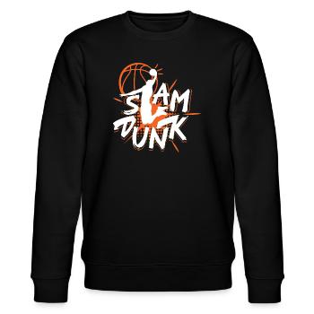 Dynamischer Basketball Spruch Design - Stanley/Stella Unisex Bio-Sweatshirt CHANGER  - Schwarz - Vorne - Nik (191cm) & Marisol (170cm)