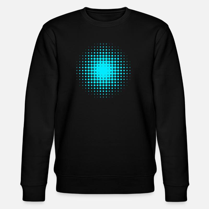 Abstract Blue-Gray Dot Patterns - Stanley/Stella CHANGER Unisex Organic Sweatshirt - black