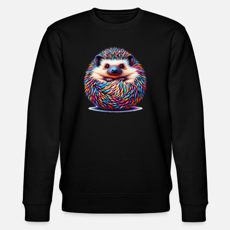 Hedgehog - Stanley/Stella CHANGER Unisex Organic Sweatshirt - black
