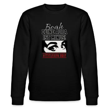 **Deine Aura** Streetwear - Stanley/Stella Unisex Bio-Sweatshirt CHANGER  - Schwarz - Vorne - Nik (191cm) & Marisol (170cm)