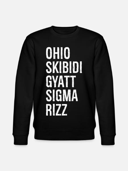 Ohio Skibidi Gyatt Sigma Rizz - Stanley/Stella CHANGER Unisex Organic Sweatshirt - black