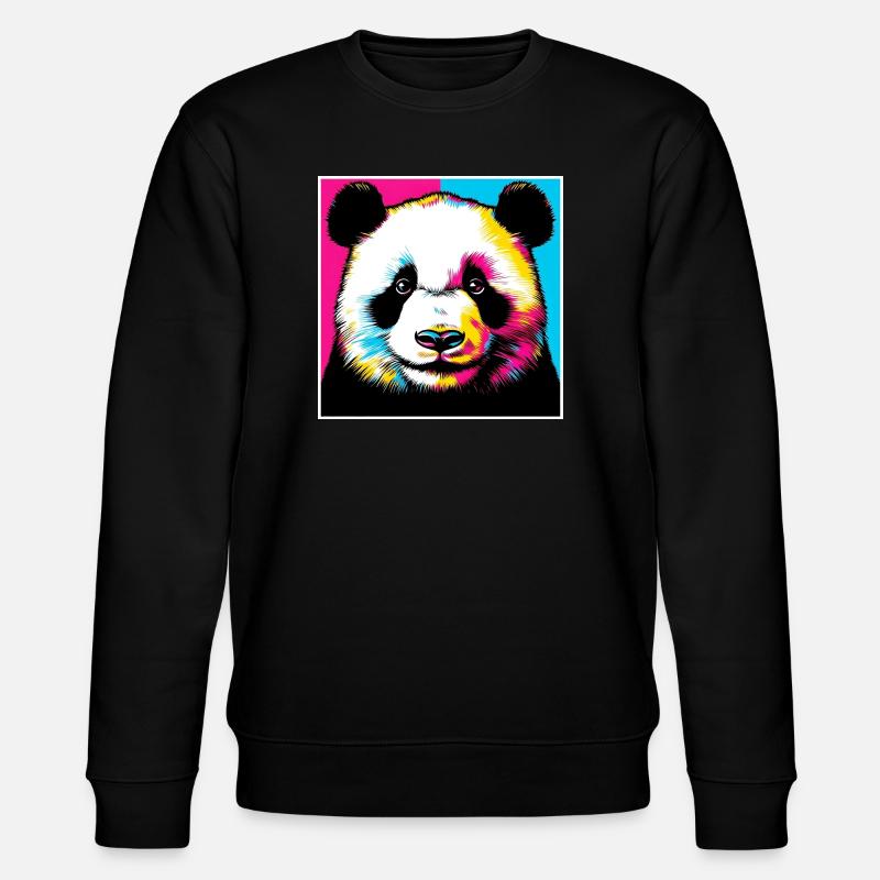 Panda - Stanley/Stella Unisex Bio-Sweatshirt CHANGER  - Schwarz