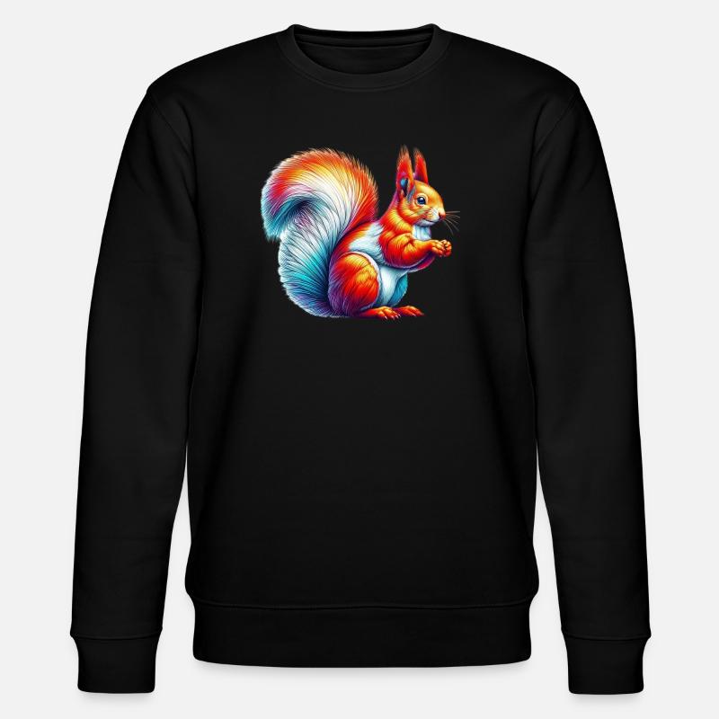 Eichhörnchen - Stanley/Stella Unisex Bio-Sweatshirt CHANGER  - Schwarz