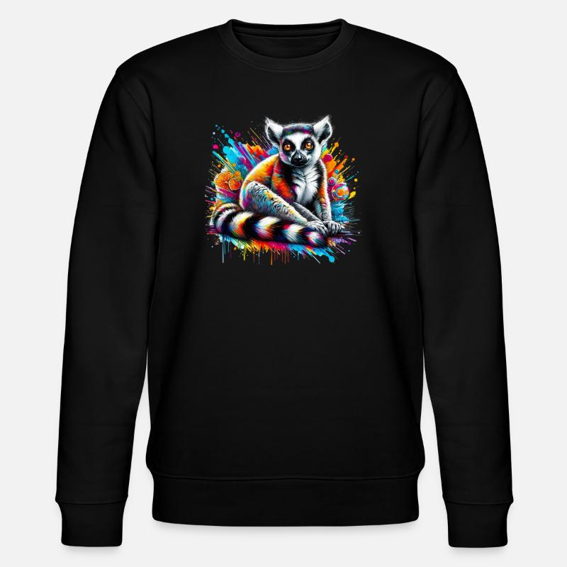 Lemur - Stanley/Stella Unisex Bio-Sweatshirt CHANGER  - Schwarz