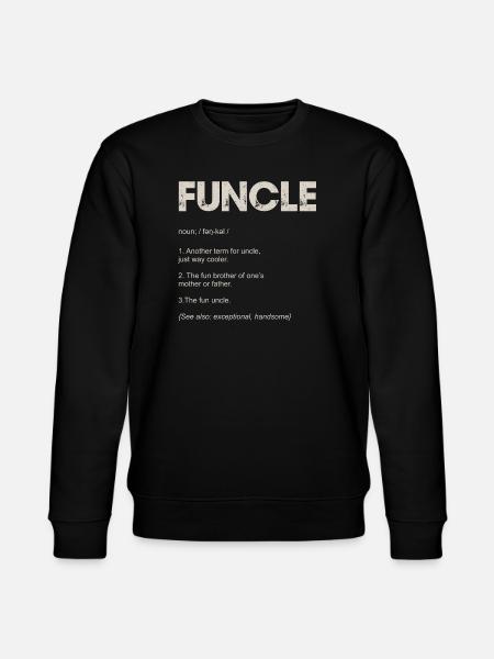 Funcle Typography Tee Design - Stanley/Stella CHANGER Unisex Organic Sweatshirt - black