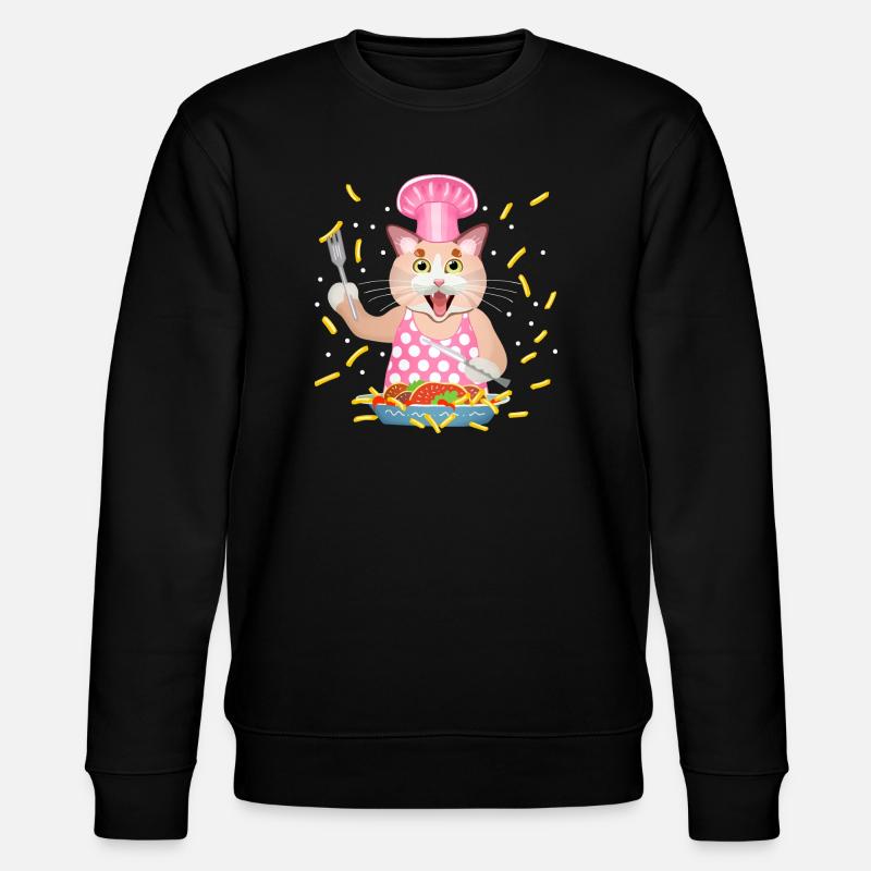 Gierige Katze - Stanley/Stella Unisex Bio-Sweatshirt CHANGER  - Schwarz
