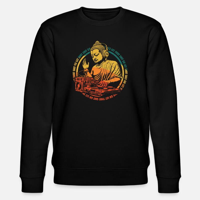 Buddha DJ - Stanley/Stella Unisex Bio-Sweatshirt CHANGER  - Schwarz