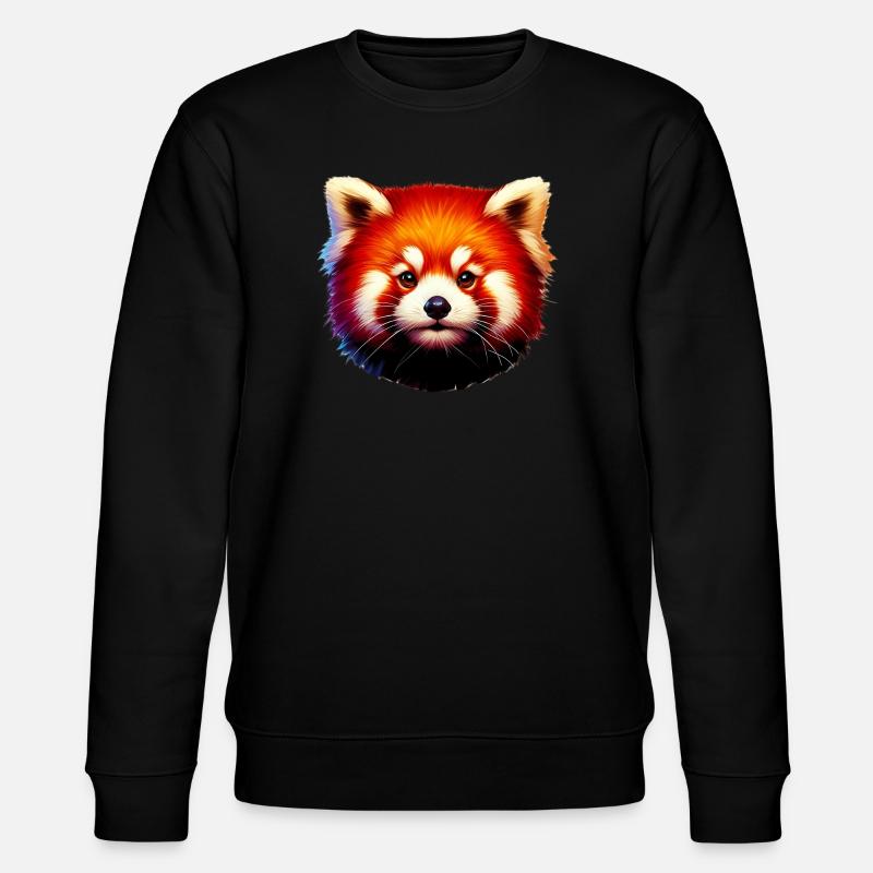 Red panda - Stanley/Stella CHANGER Unisex Organic Sweatshirt - black