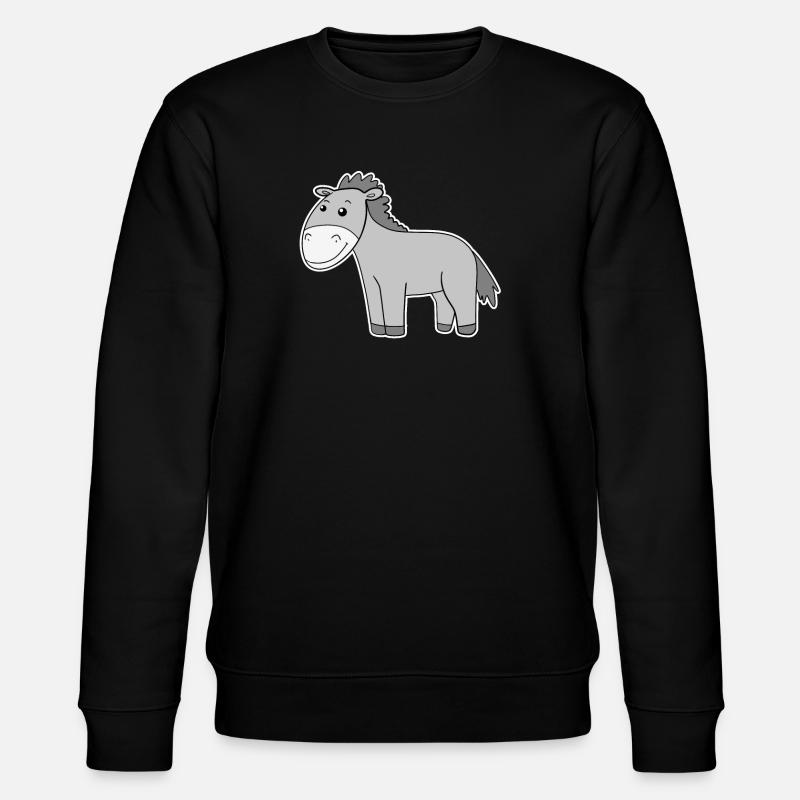 Esel Motiv Kleinkind - Stanley/Stella Unisex Bio-Sweatshirt CHANGER  - Schwarz