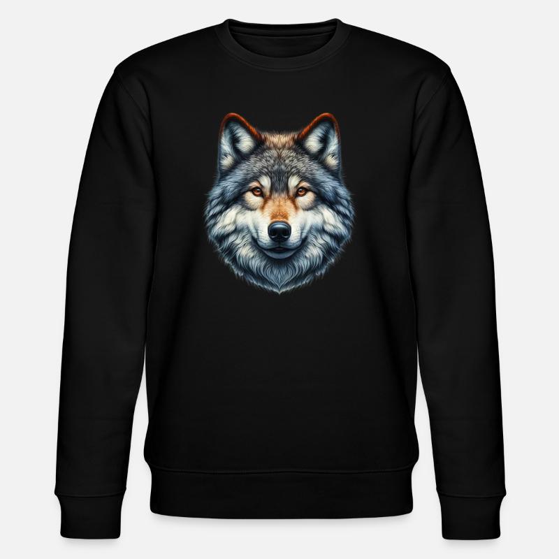 Wolf - Stanley/Stella Unisex Bio-Sweatshirt CHANGER  - Schwarz