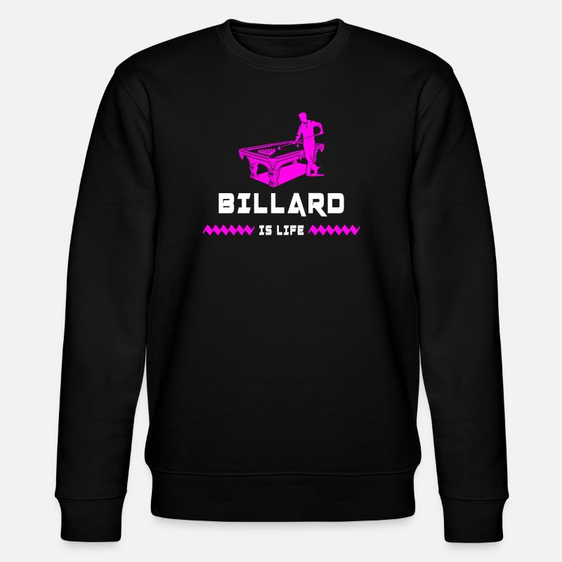 Billard ist Leben - Stanley/Stella Unisex Bio-Sweatshirt CHANGER  - Schwarz